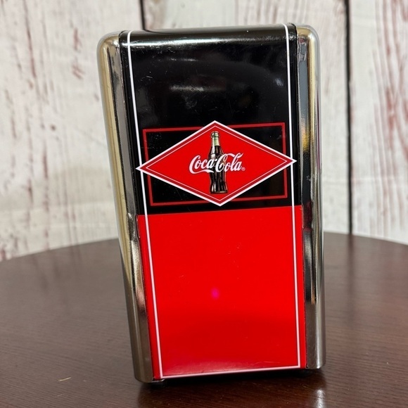 Coca Cola Licensed collectible napkin dispenser Vintage 80s 90s 2 piece set GUC - Picture 14 of 15